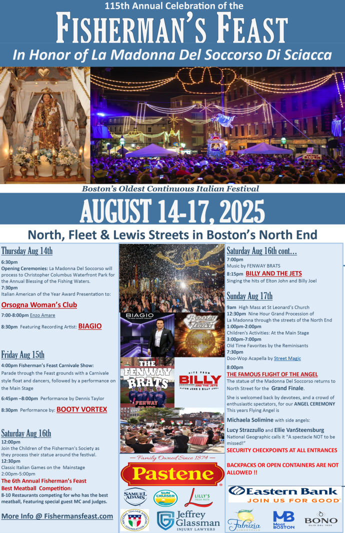2025 Fisherman's Feast Scheule
